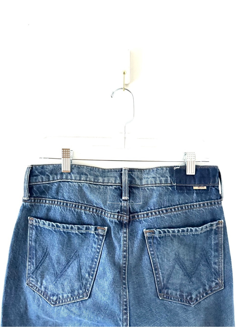 Sz27 NWT MOTHER SUPERIOR The Dodger Button Flood Wide-Leg Jeans - Picture 4 of 12